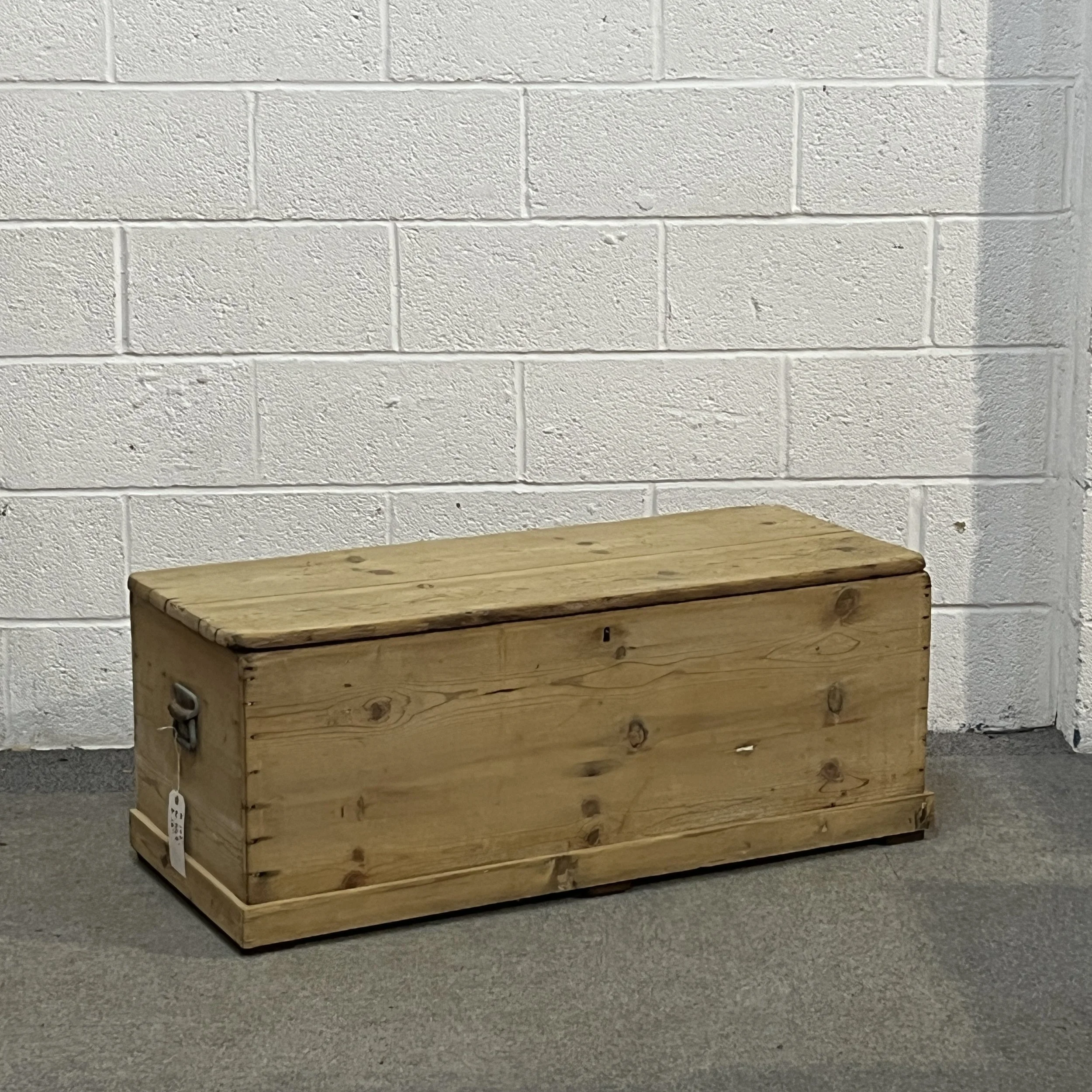 Long Old Rustic Pine Blanket Box
