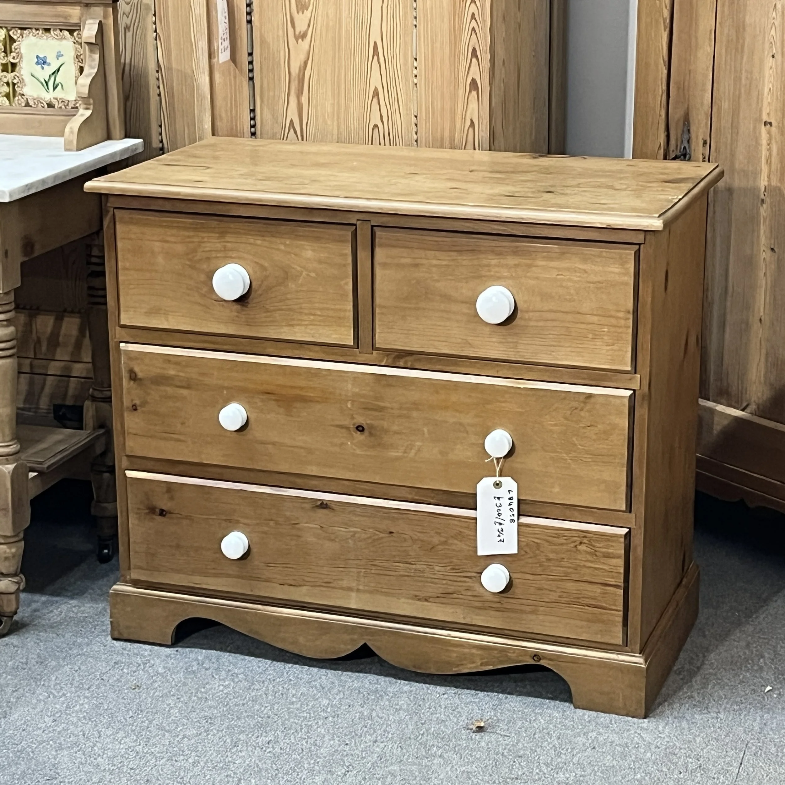 1940s English Pine Chest of Drawers