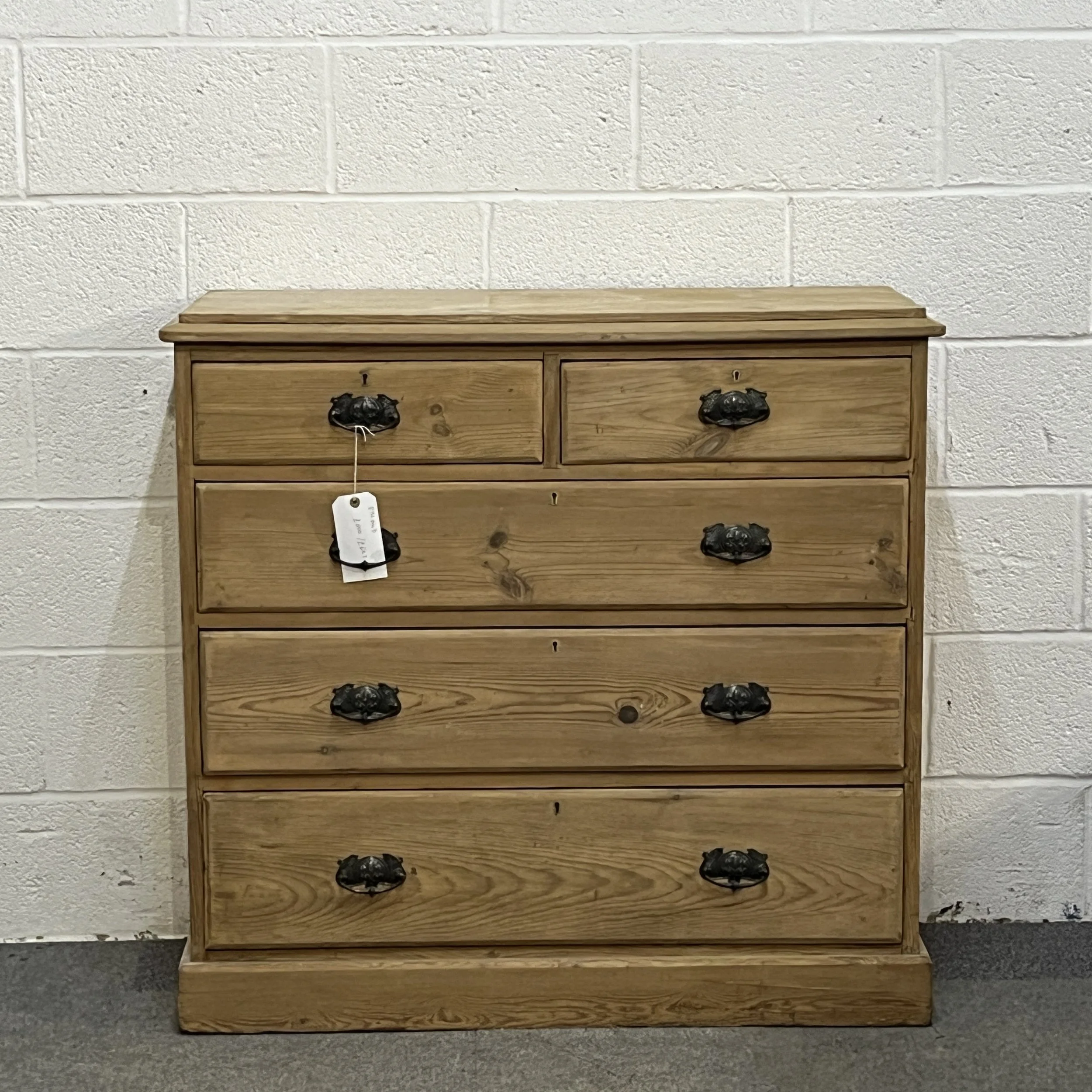Large Old English Pine Chest Of Drawers