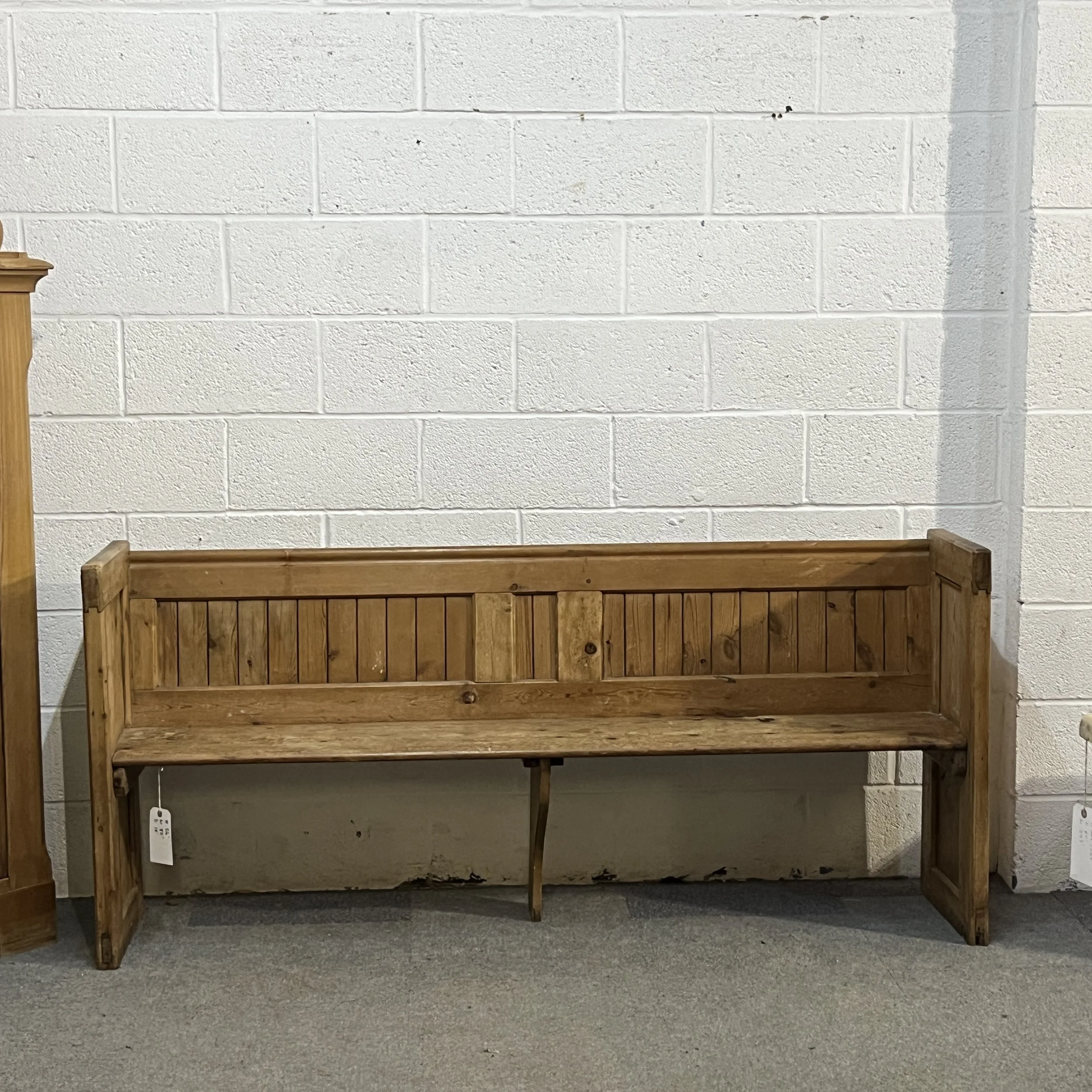 English Old Pine Church Pew