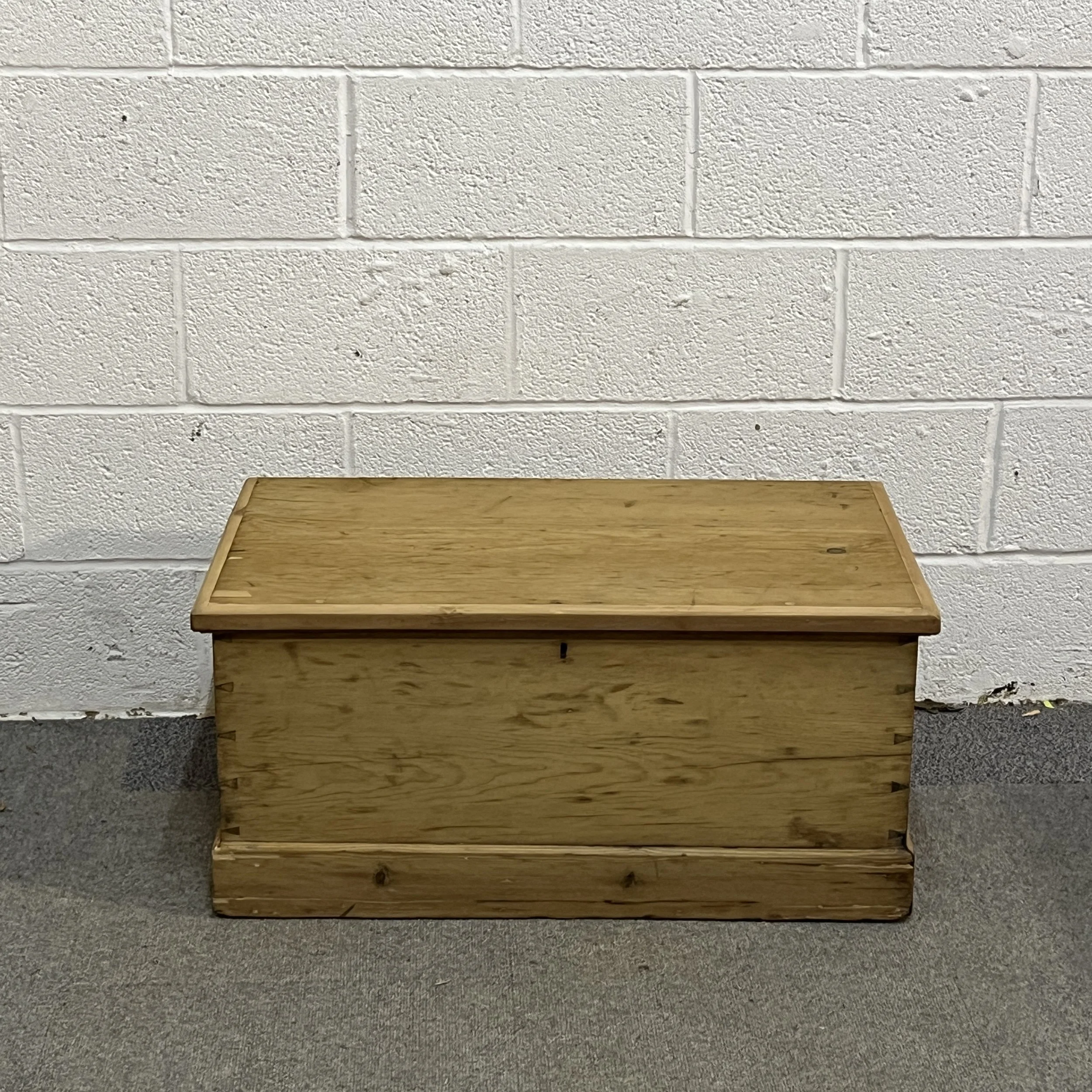 Medium Sized Antique Pine Blanket Chest