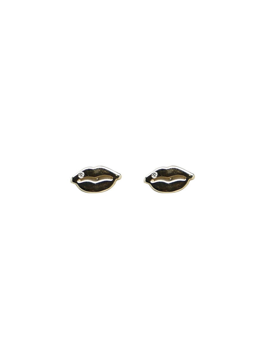 14K Single Diamond Lip Studs