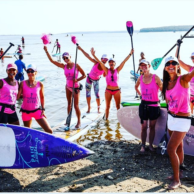 loved being part of this crew- thanks Gina 💗 @paddlediva @bcrfcure #paddleforpink #hamptonspaddleforpink