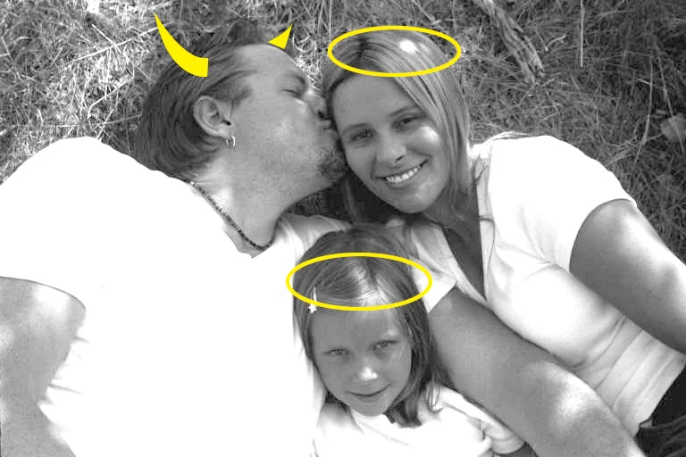 Jeff, Shelly, and Maddy (about 15 years ago.) I'm the one with the horns.