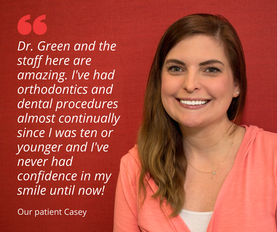Cosmetic dentist Dr. Randi Green patient Casey 
