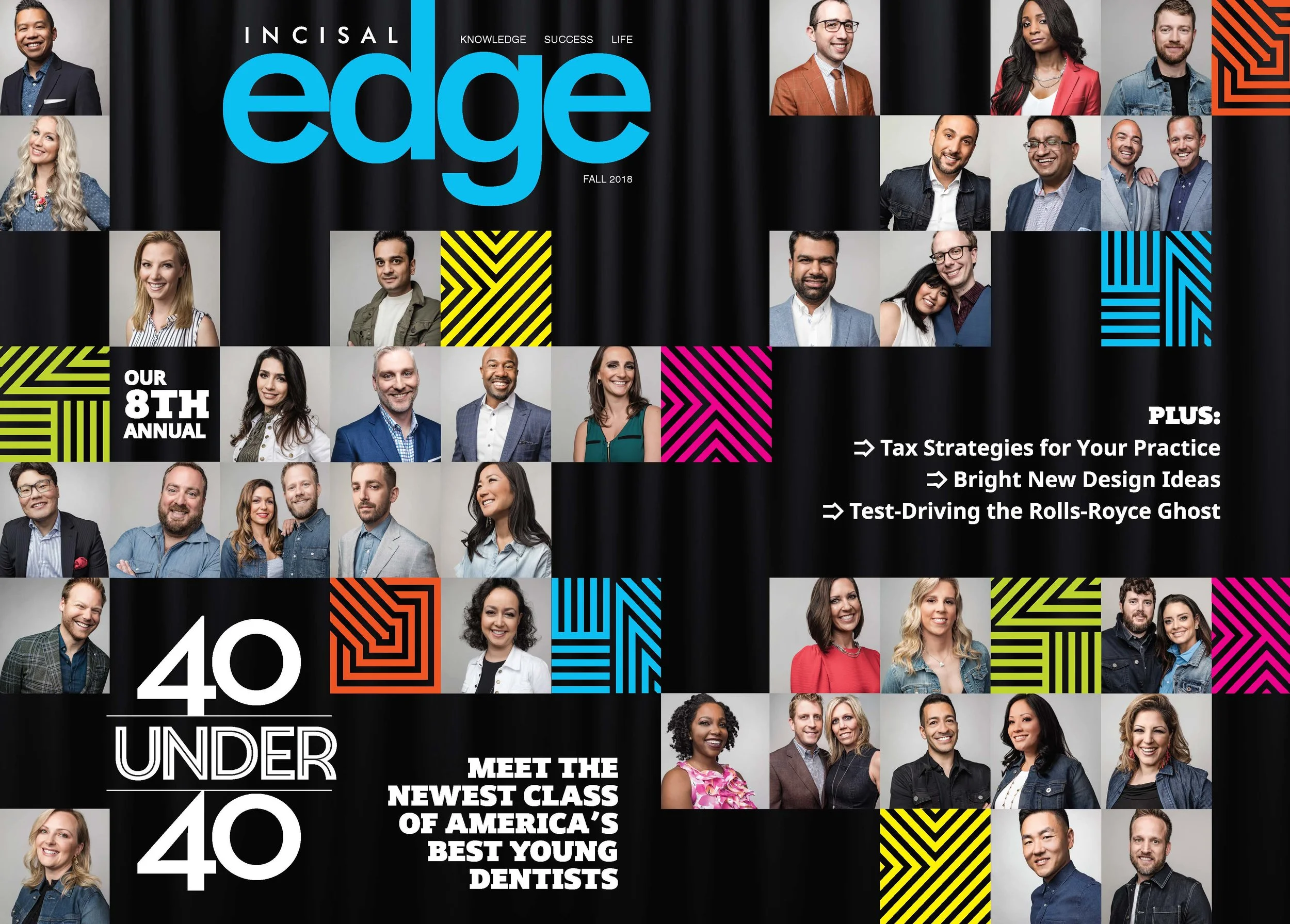 Incisal Edge 2018 Fall Cover featuring 2018 40 Under 40 Class of America’s Best Young Dentists