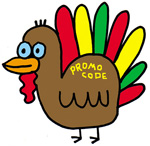 Look for one of these turkeys in our blog for a discount promocode.