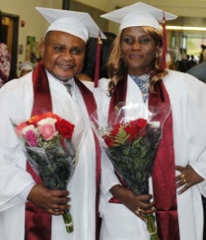 Clement and Aline graduate from RI College's School of Social Work