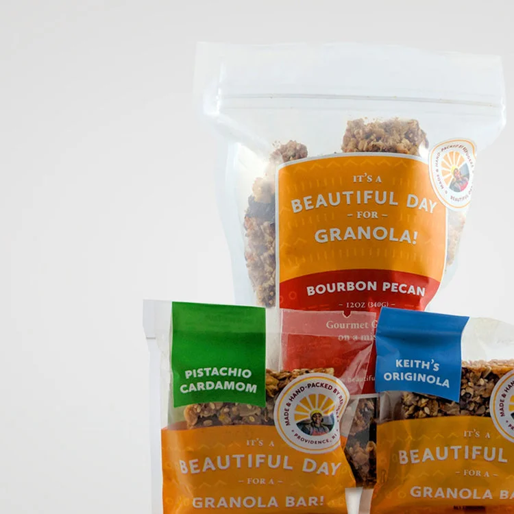 Classic Holiday Gift Box: Your choice of our holiday granola (Bourbon Pecan or Holly Jolly ginger) and two Beautiful Bars.