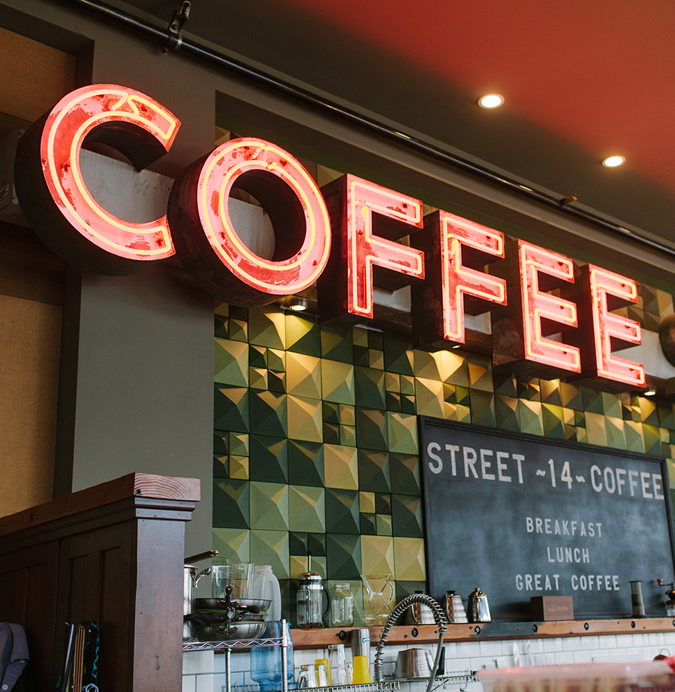 Street 14 Coffee right in our lobby