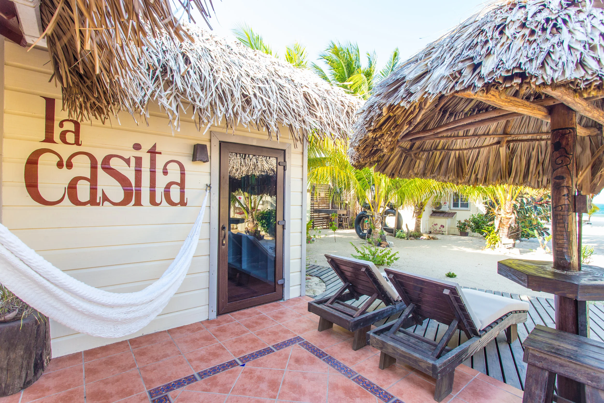 Enjoy your hammock overlooking the sea...or your coffee at your private palapa bar in the morning