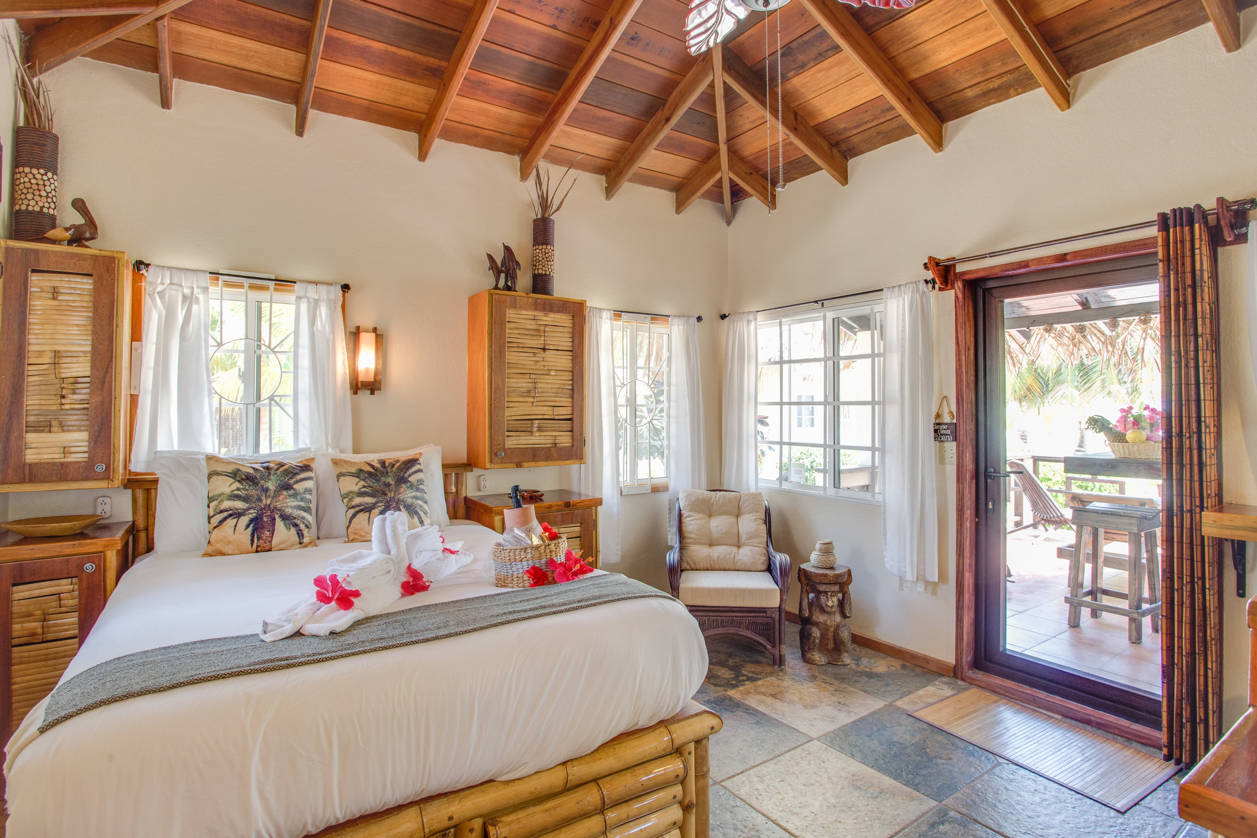 The suites are designed to be very well organized and comfortable - you have plenty of storage for clothes, suitcases, toiletries, and food/beverages - and all will be tucked away and unseen, to enjoy the peaceful tranquility.