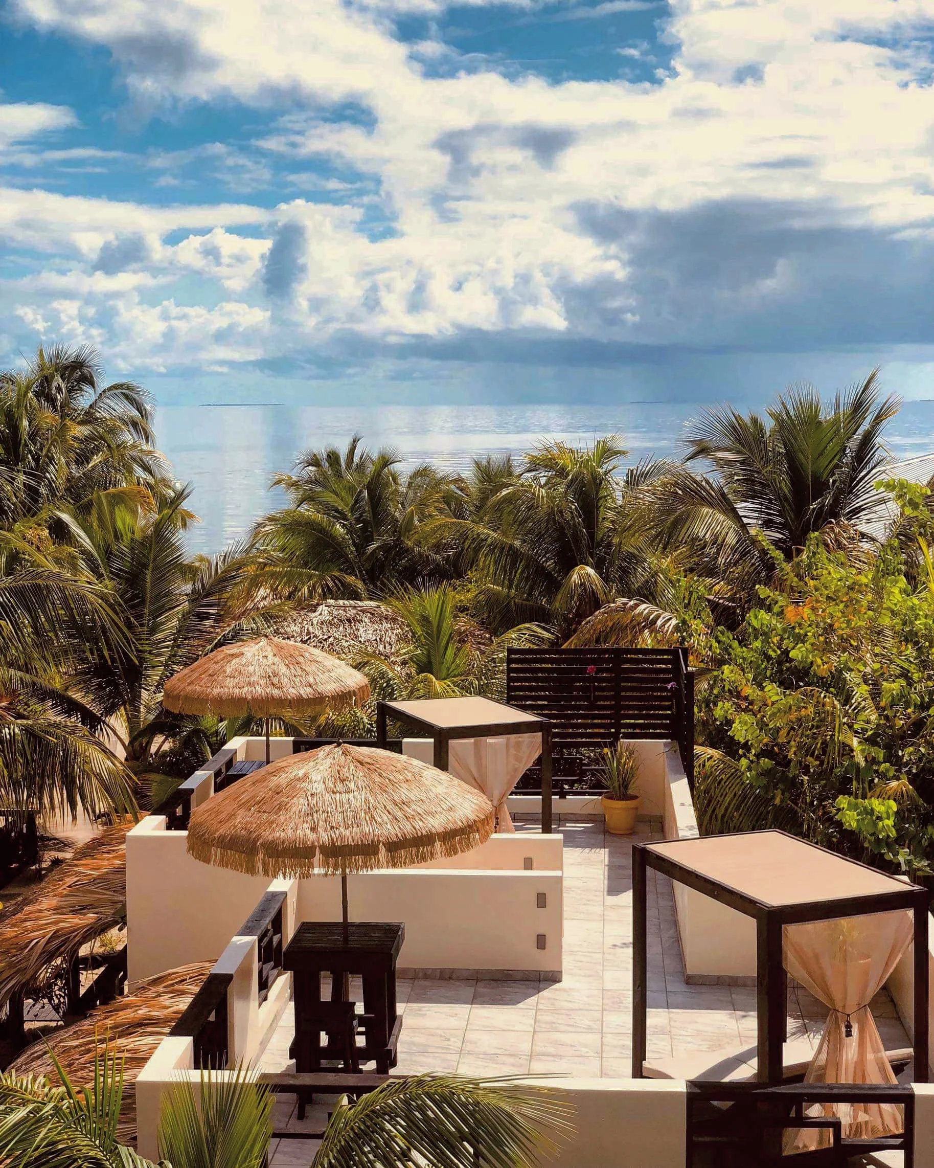 Beach beds on your private rooftop veranda
