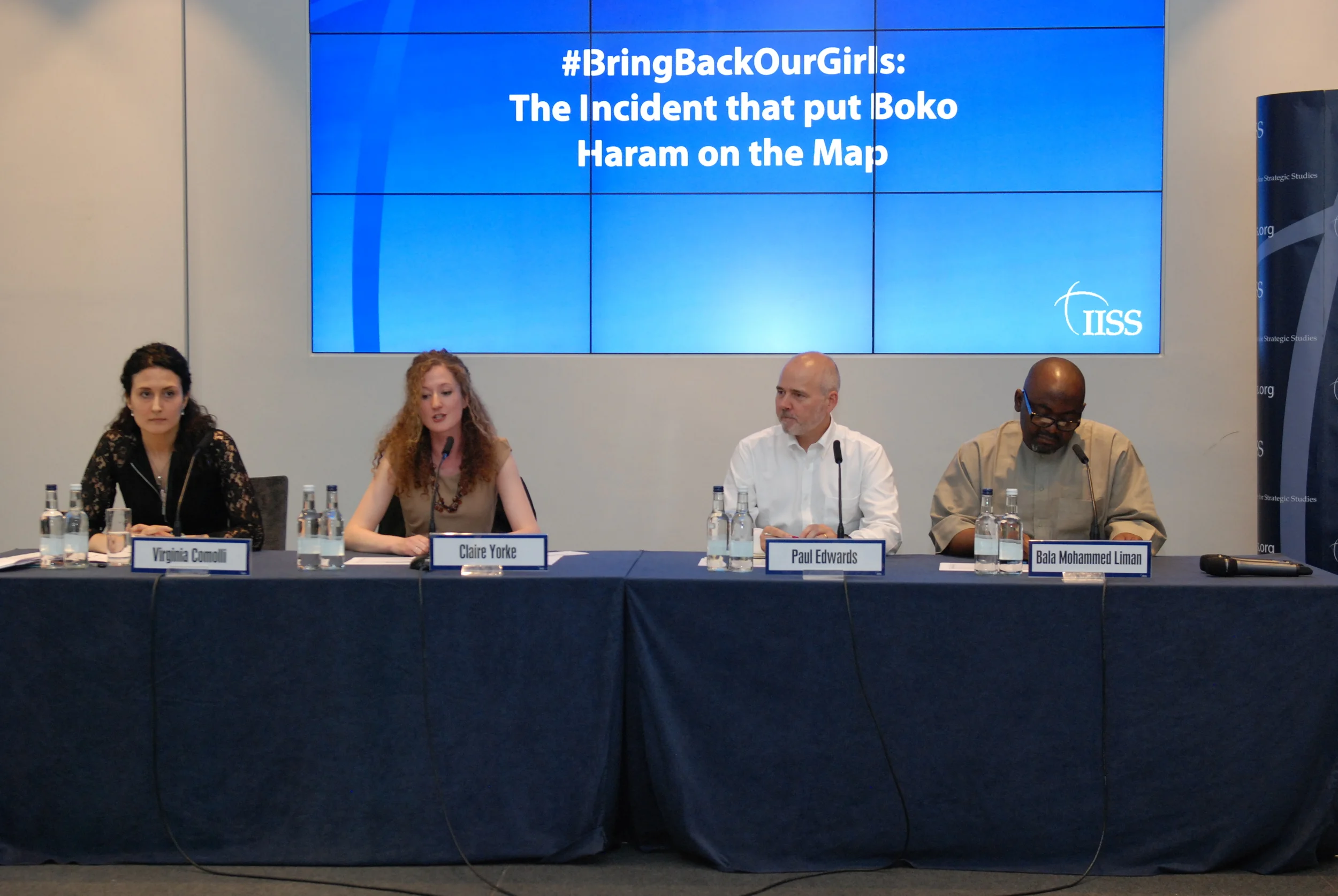 Chairing an IISS and WIIS UK event on Boko Haram with Virginia Comolli, Paul Edwards, and Bala Mohammed Liman