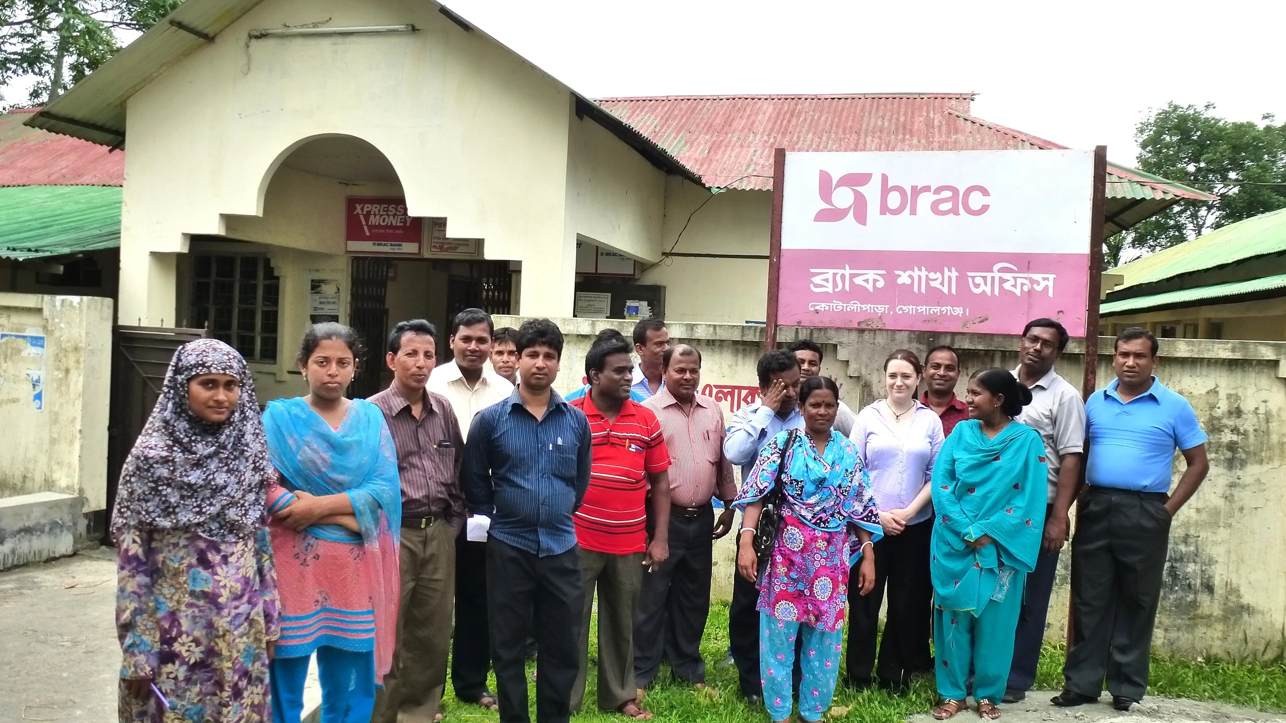 With staff from BRAC, working on a project on community security in Gopalganj, Bangladesh, 2013