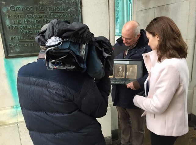Filming for Notts TV, 2015