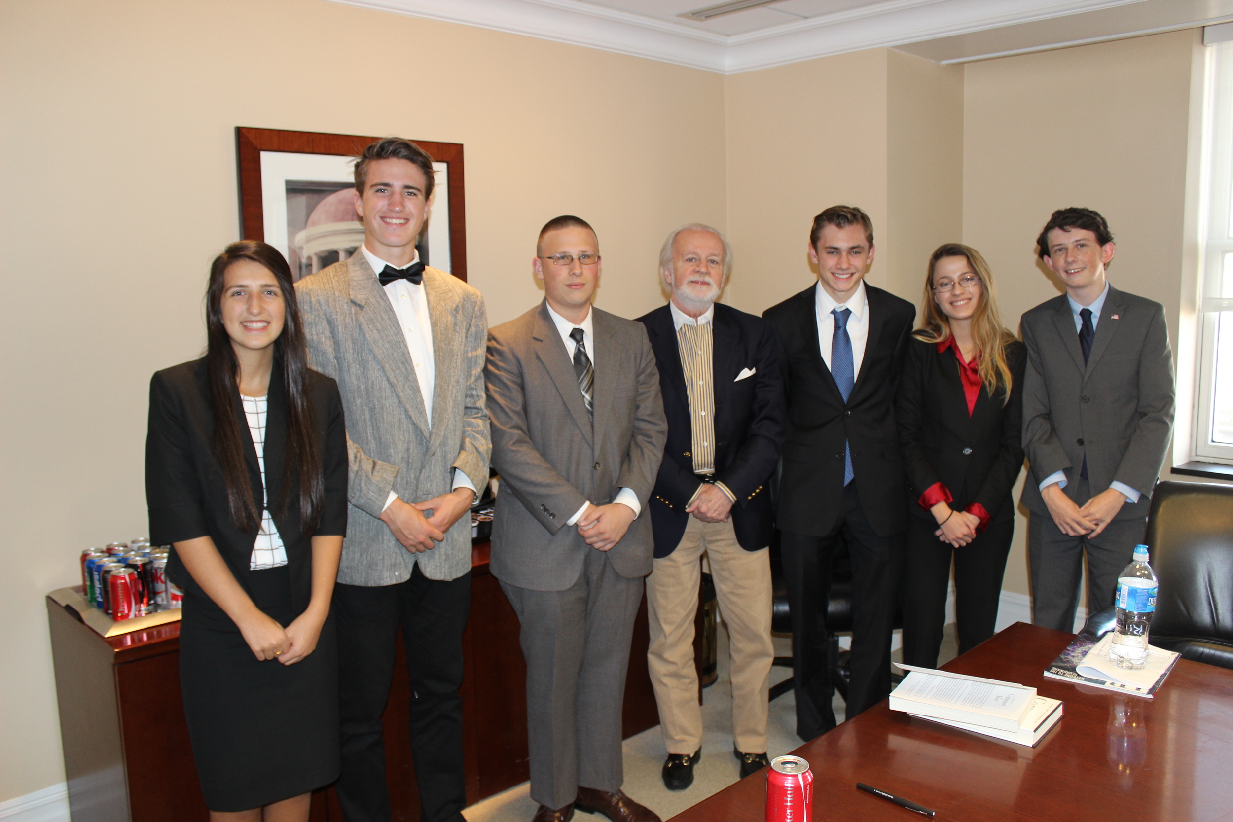 Group shot taken after a discussion with former CIA legal Counsel John Rizzo