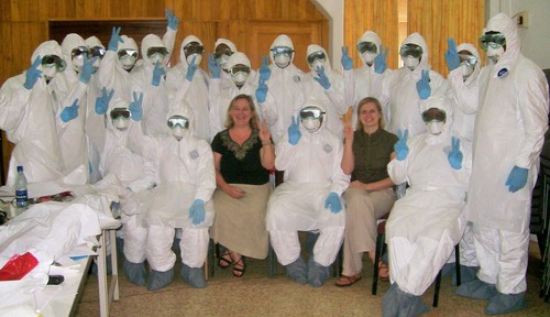 At the end of a pandemic preparedness training session in Tamale, Ghana