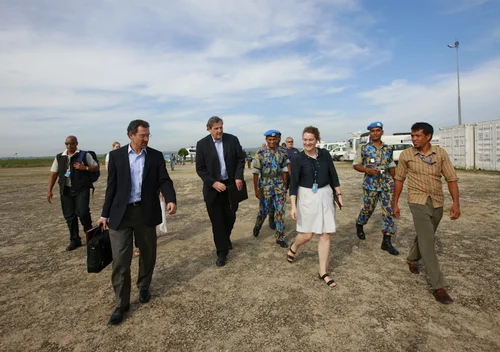 Guiding the then head of UN peacekeeping, Alain Le Roy, during a visit to East Timor