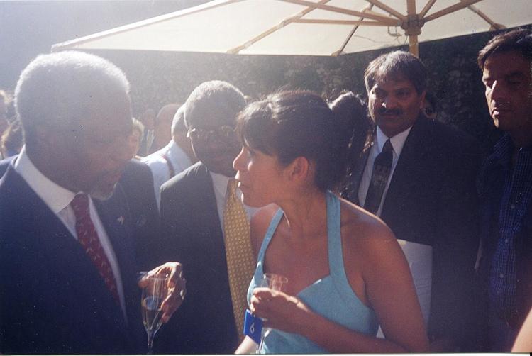 With Kofi Annan in Rome, 1998