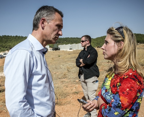 Interviewing NATO SecGen. Turkey-Syria border in October 2014