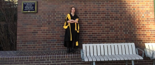 Graduating from King's College in January 2015