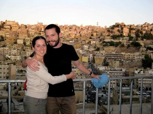 With husband Sam in Amman, Jordan (2011)