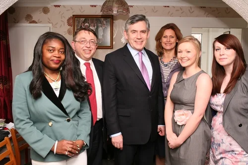 With Gordon and Sarah Brown in April 2010