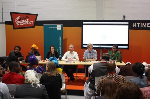Panel event on gender and peacebuilding at the Global Summit to End Sexual Violence in Conflict, London, 2014