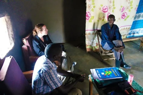 At the home of a returning Ugandan soldier