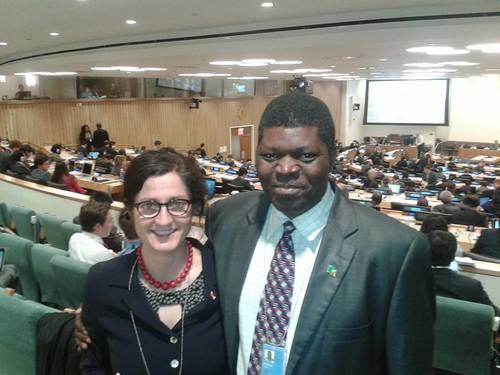 With Zambian ICAN campaigner Dr Robert Mtonga at the United Nations in New York
