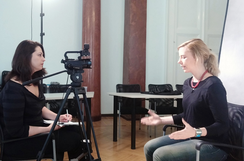 Media training at Central European University’s School of Public Policy in Budapest