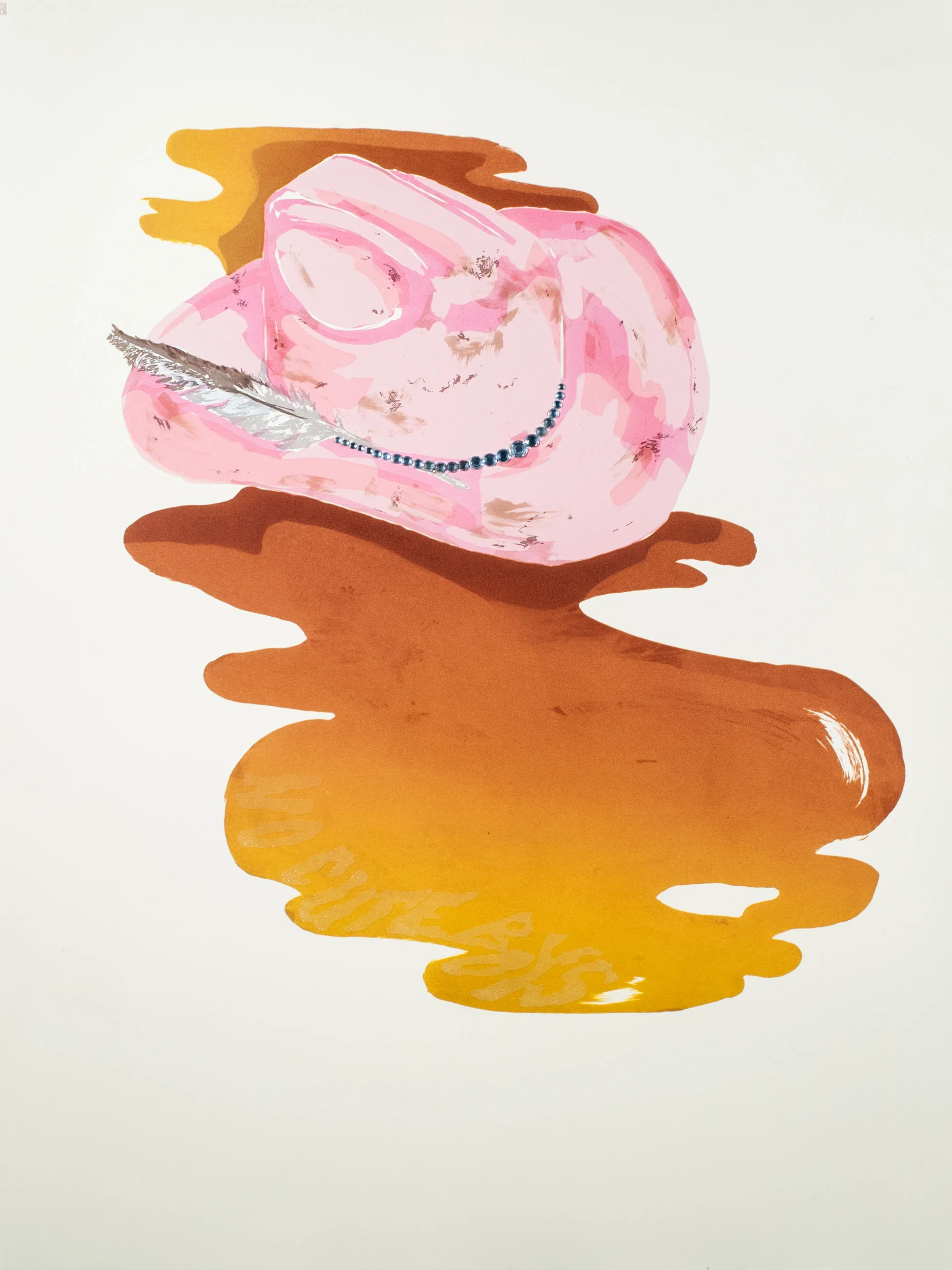 Pub Crawl III, 2014 Lithograph, silkscreen, and rhinestones. 22" x 29"