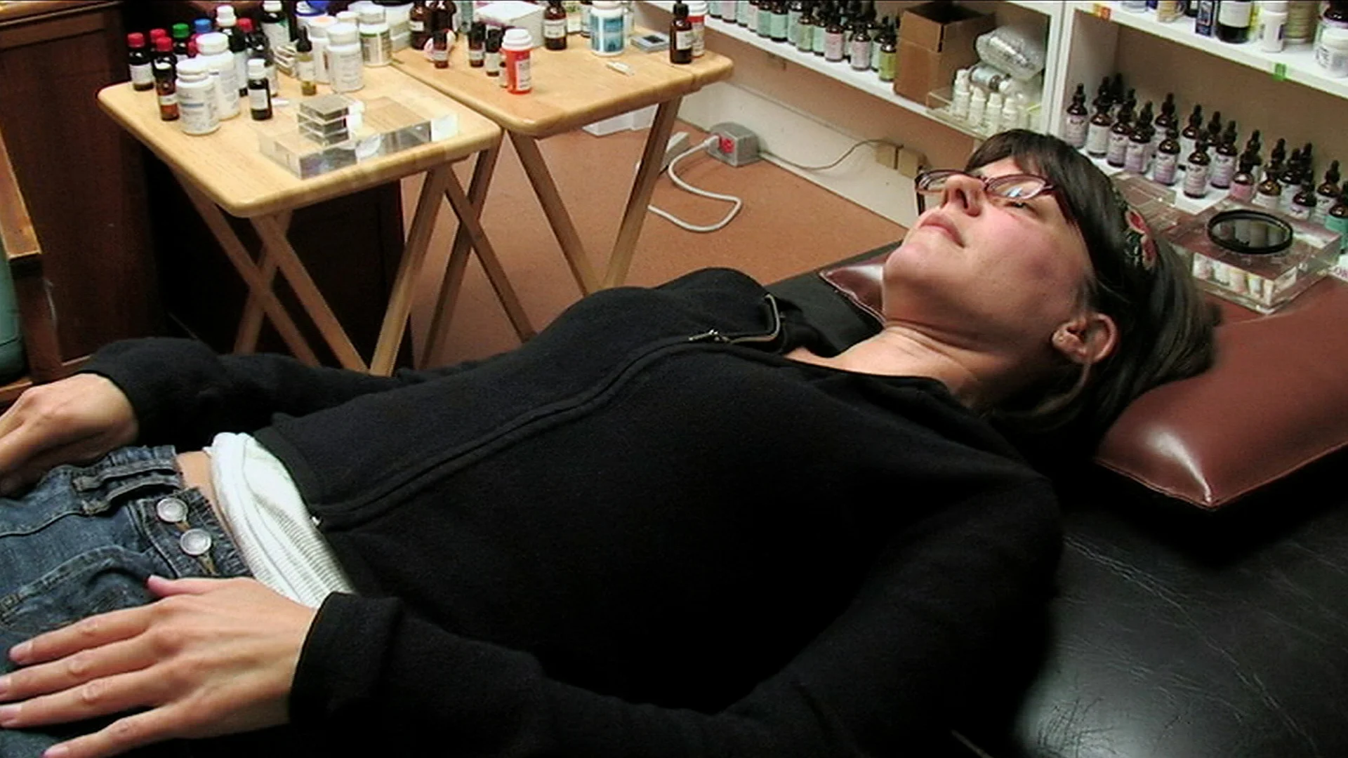 Dana Walsh, a U2 roadie, is treated for Lyme disease in UNDER OUR SKIN, a film by Andy Abrahams Wilson.