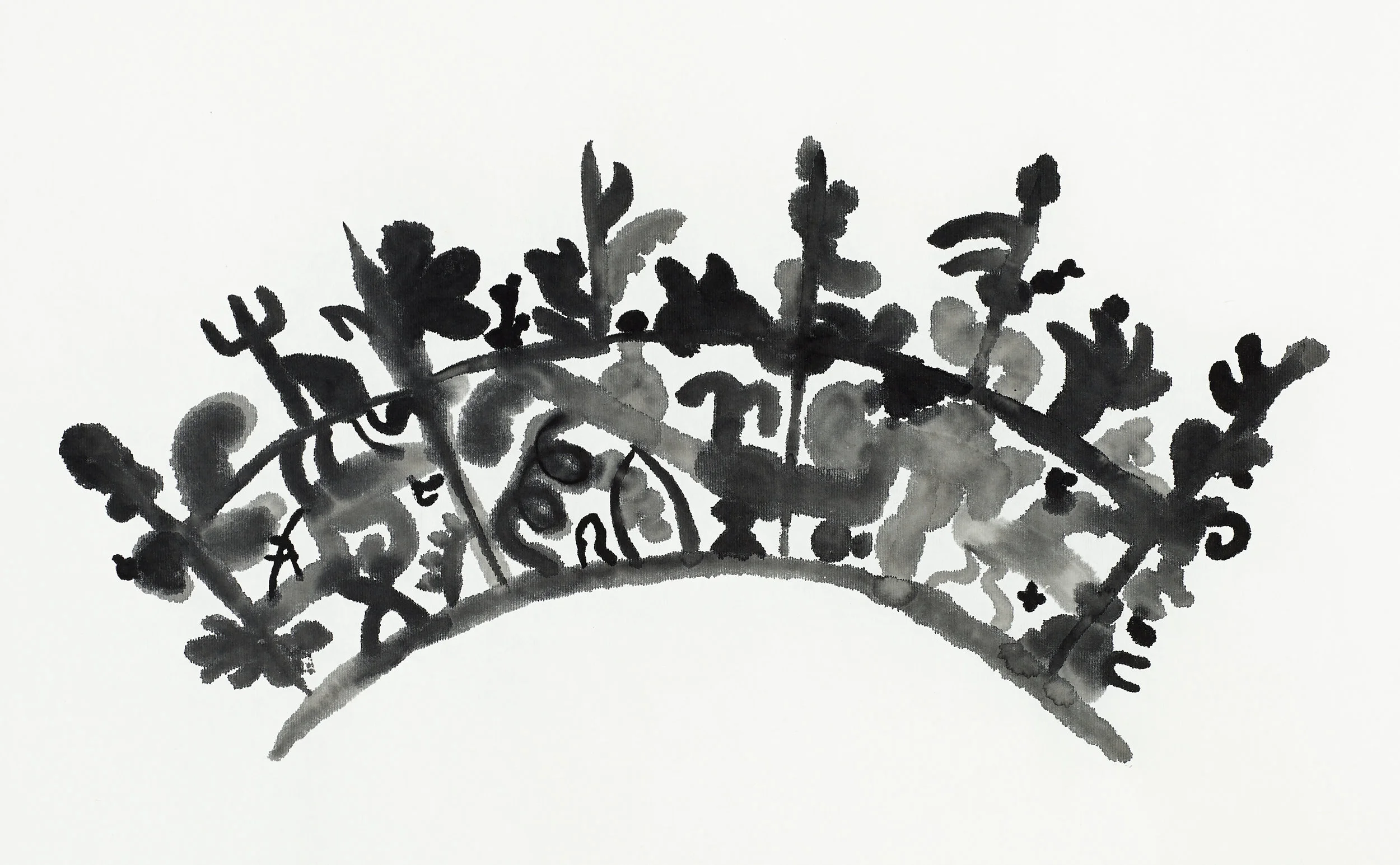 Bridge Gate 27.25" x 17.75" Ink on Rice Paper 2018