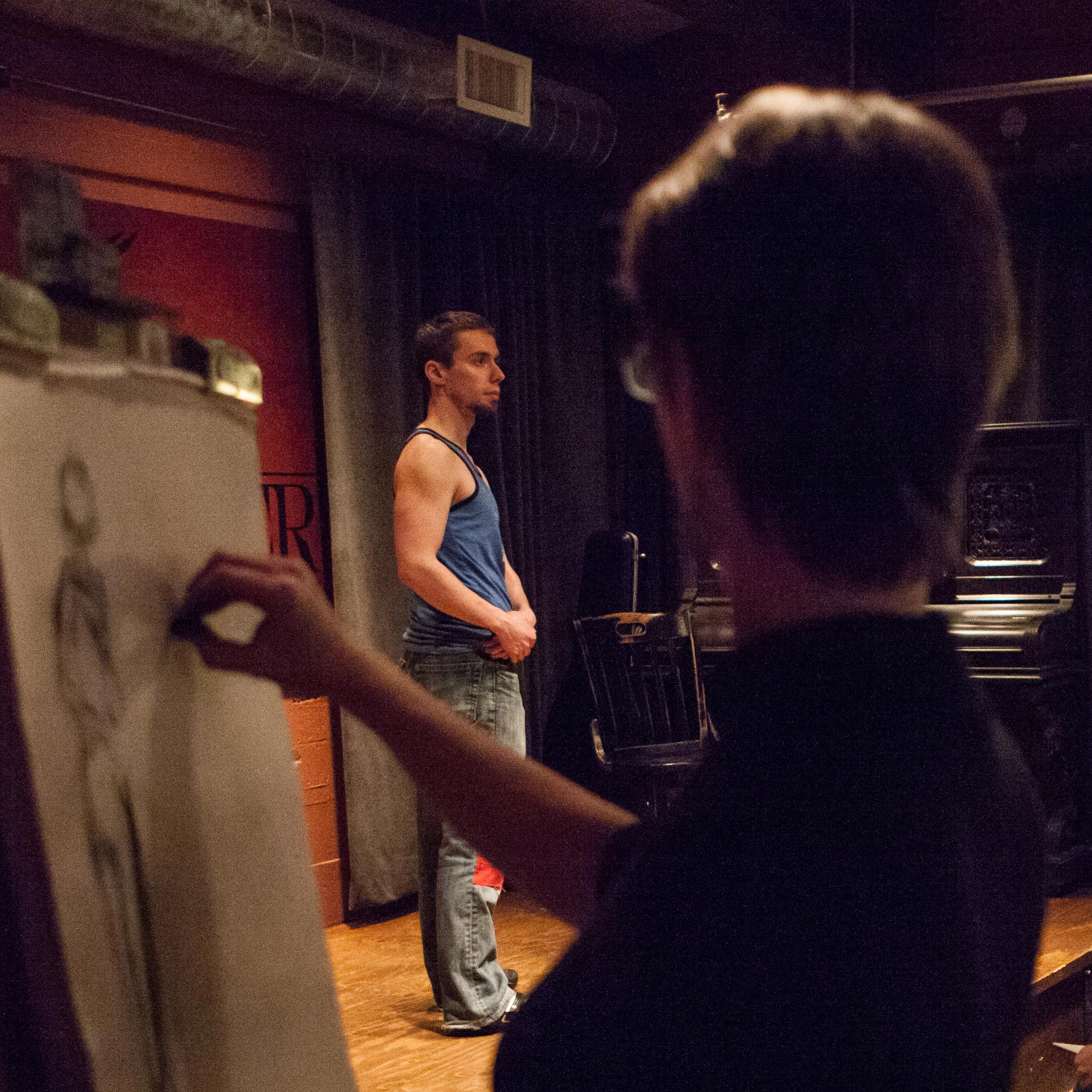 Kathleen in action at "Drink and Draw"