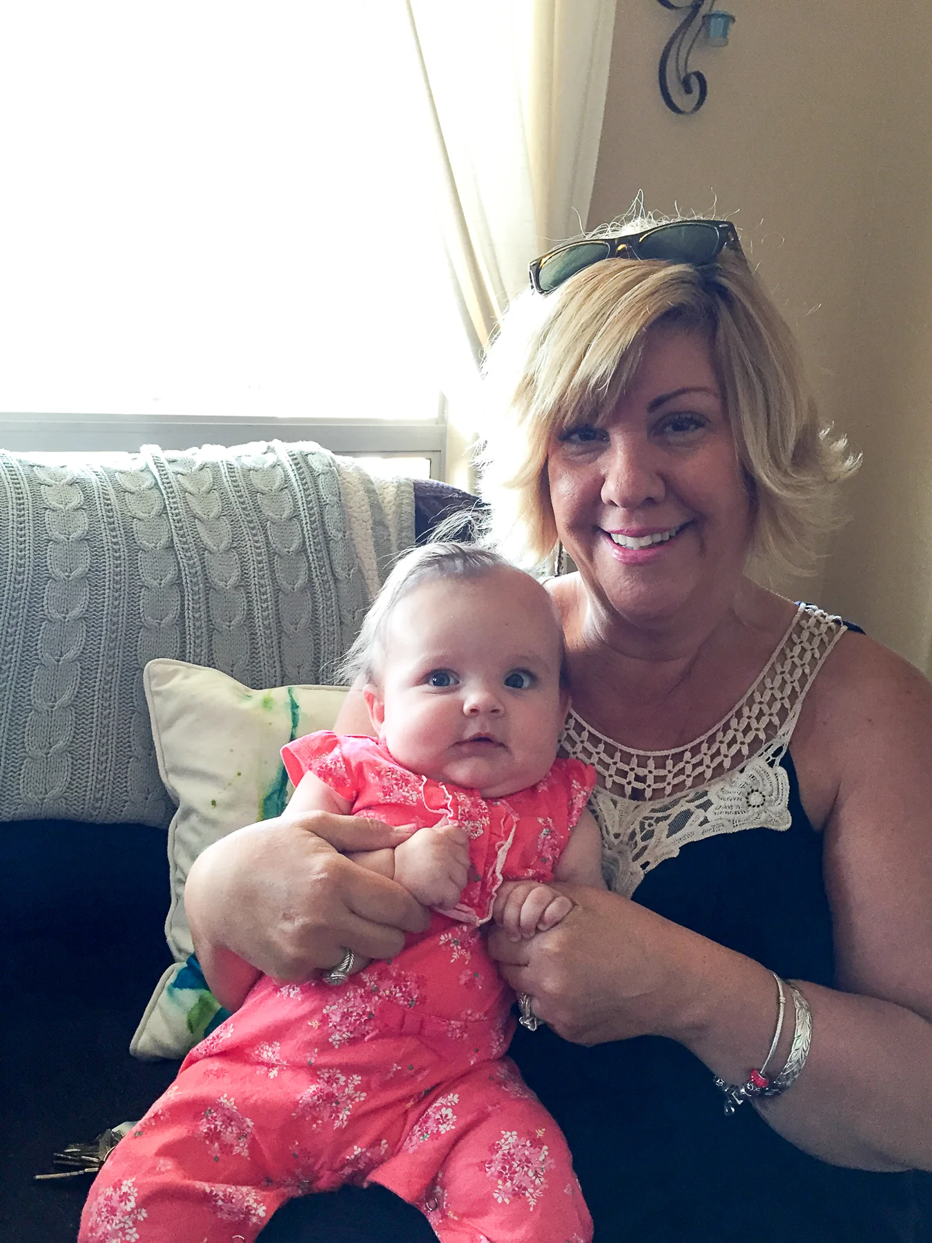 Mimi and Lydia playing patty cake. 