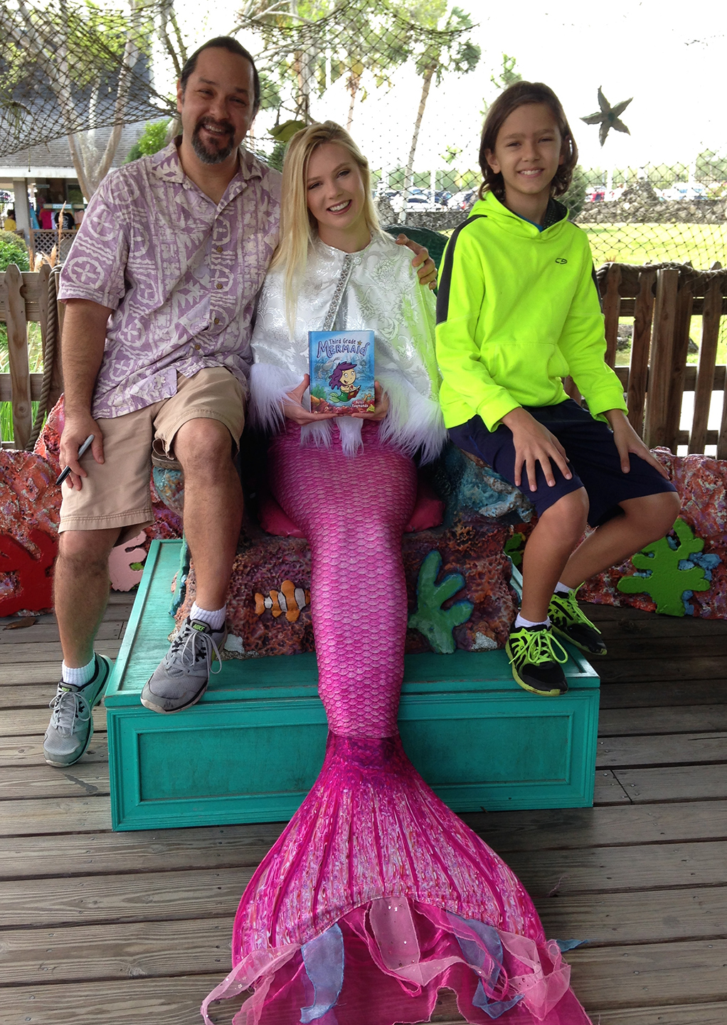 Me, Mermaid Brittany, and my son.