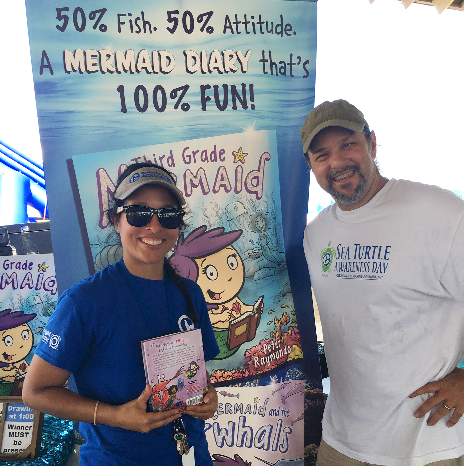 With CMA marine biologist Yvette Fernandez-Khalil