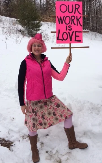 Off to the Women's March! (True, no one's labia are this color.) 