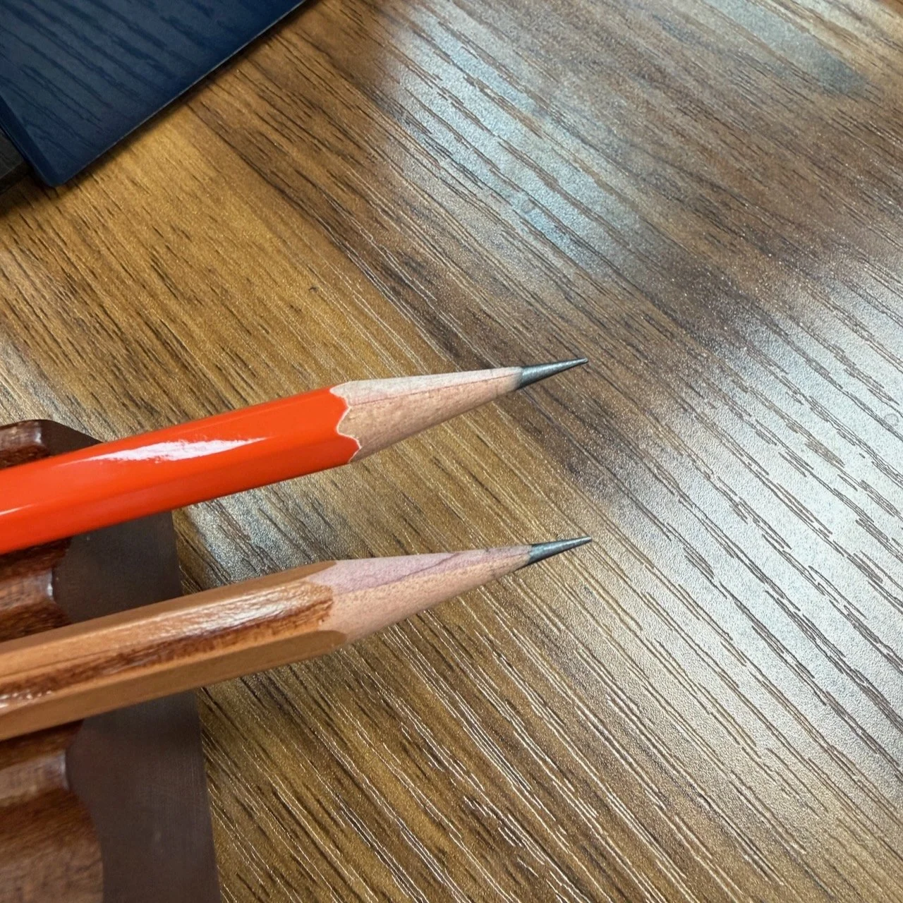 Two Sharpened Pencil Points on Carl Sharpeners