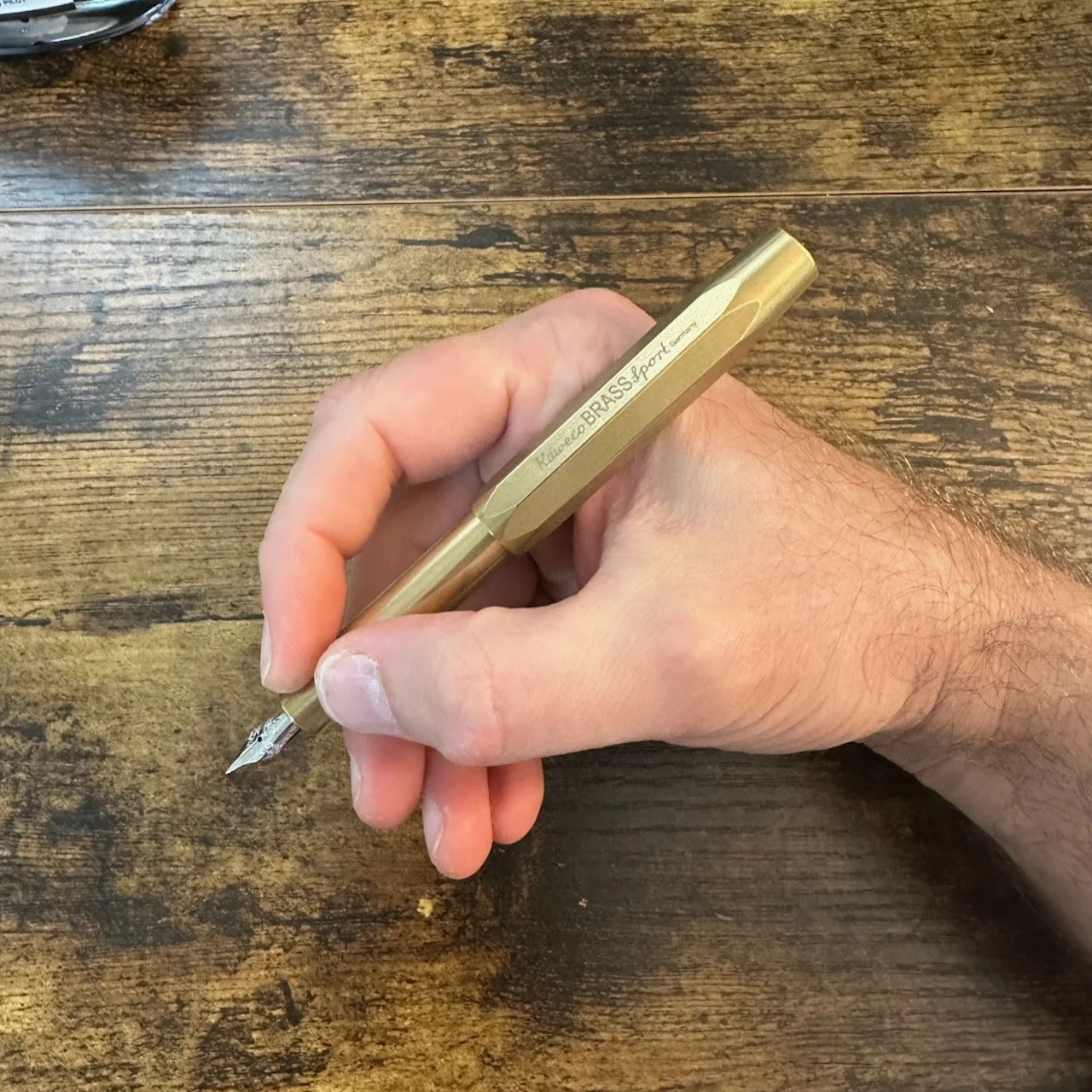 Kaweco Brass Sport Fountain Pen In-Hand