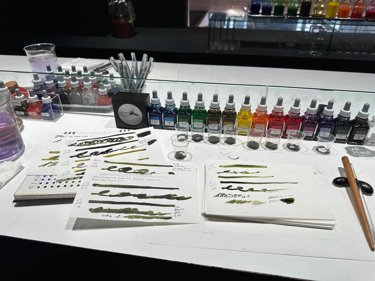 Joe's Table Setup from the Kakimori Ink Stand
