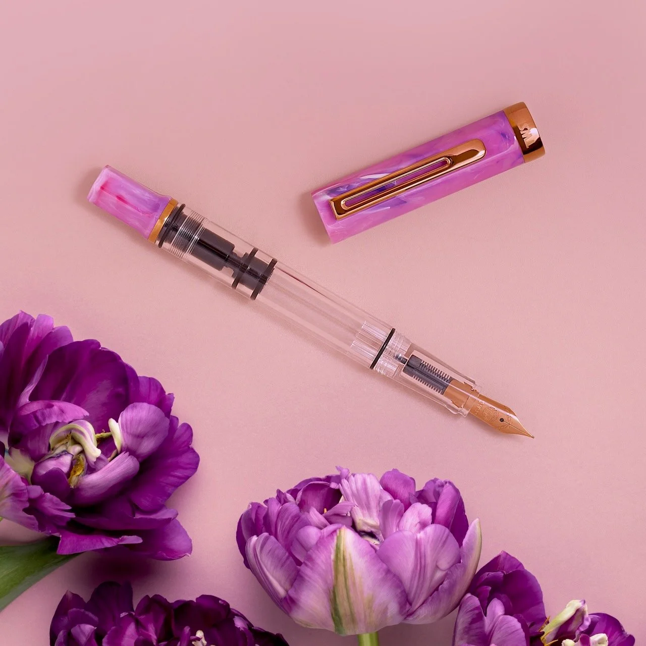TWSBI ECO Fluorite Purple + Bronze Fountain Pen