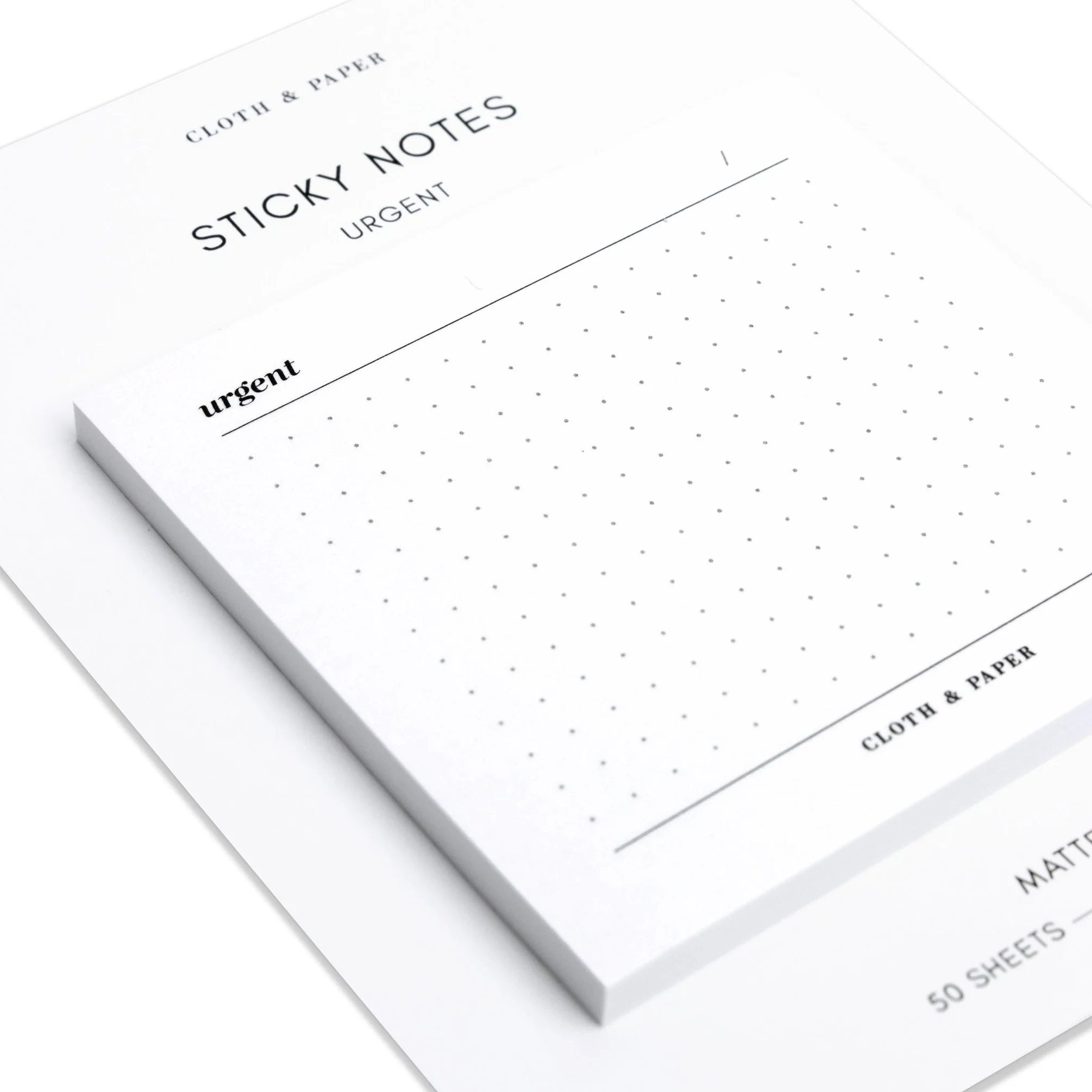 Cloth & Paper Sticky Notes "Urgent"