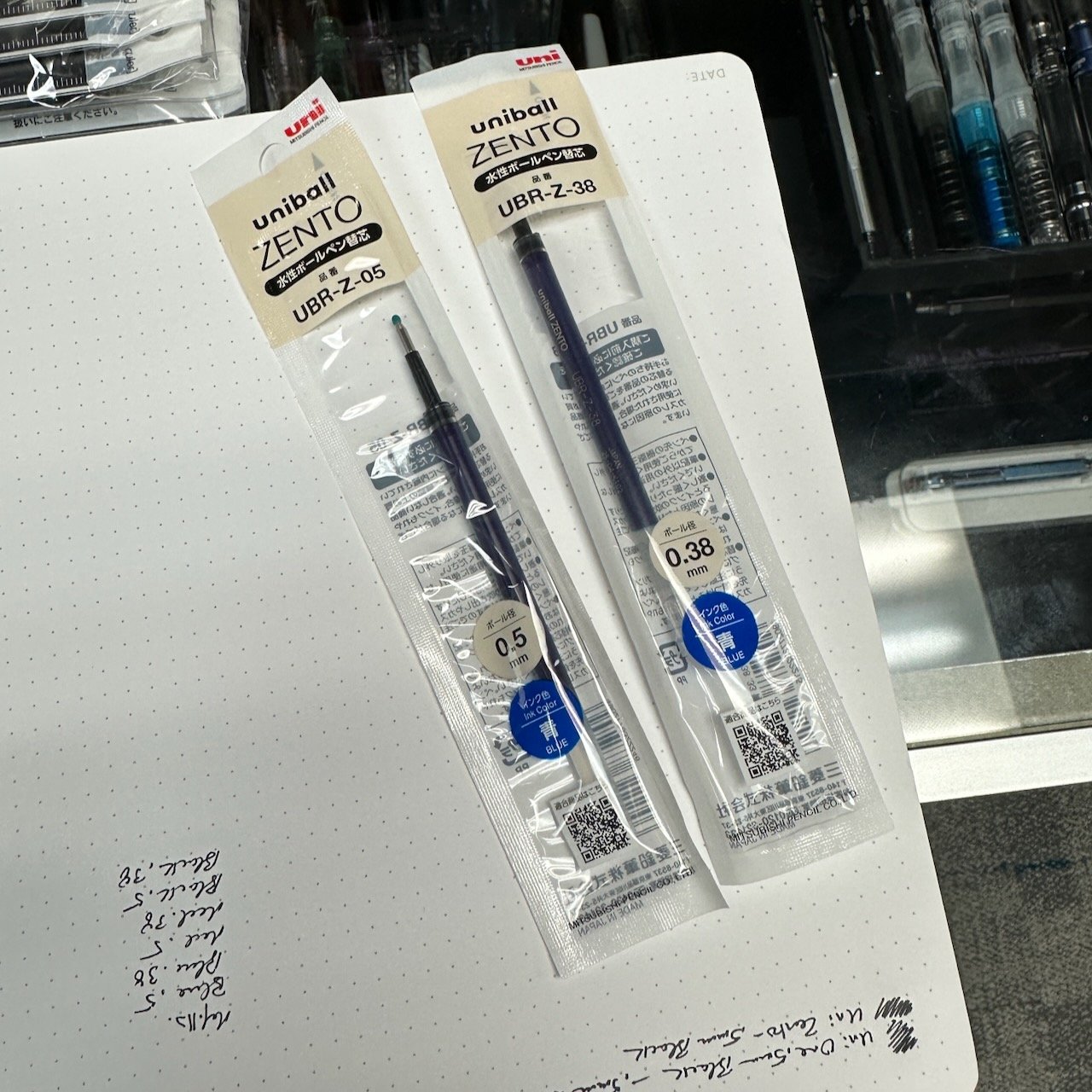 Uni Zento Blue Ink Refills