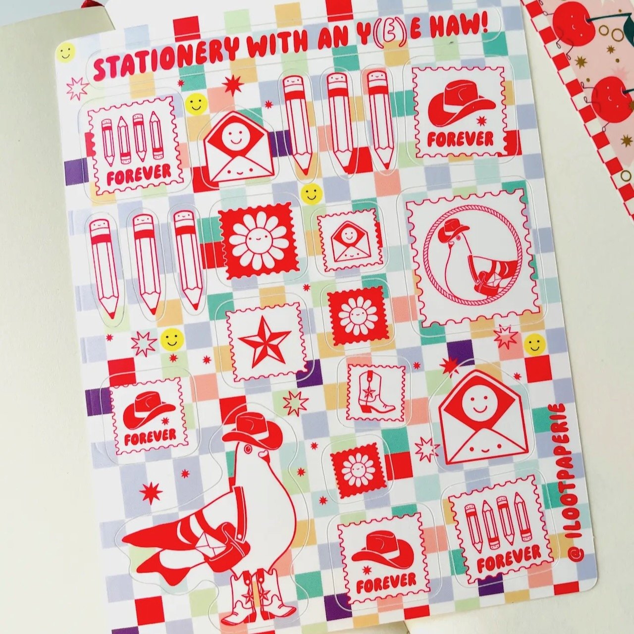 Stationery with a Y(E)e Haw Sticker Sheet