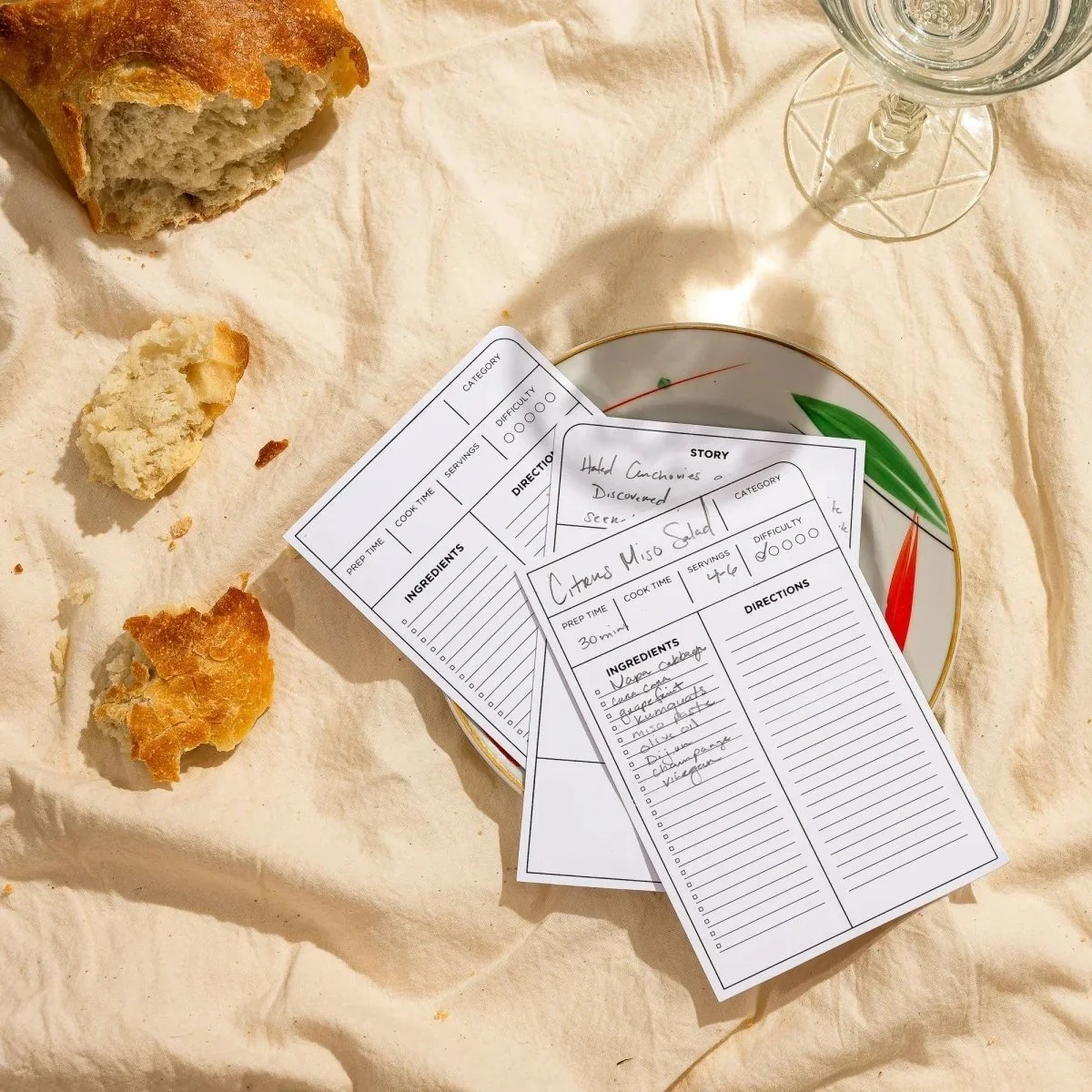 Blackwing Volume 140 Recipe Cards Table