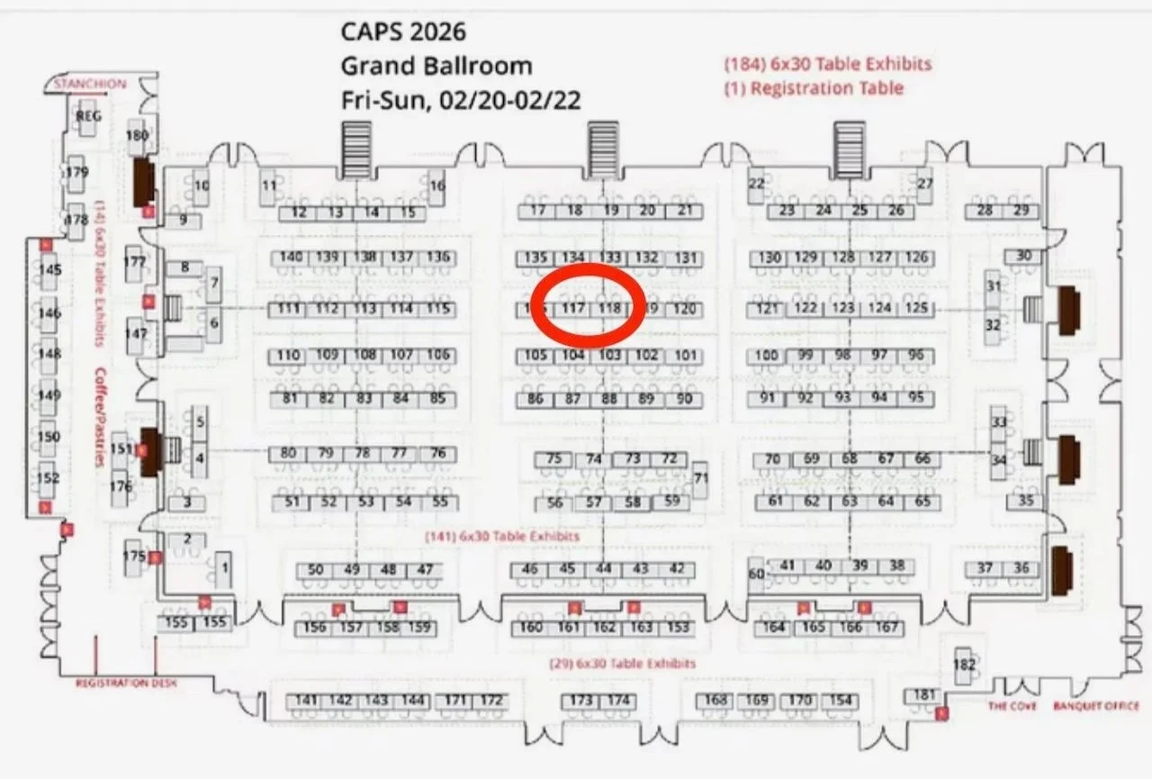 California Pen Show Floor Map