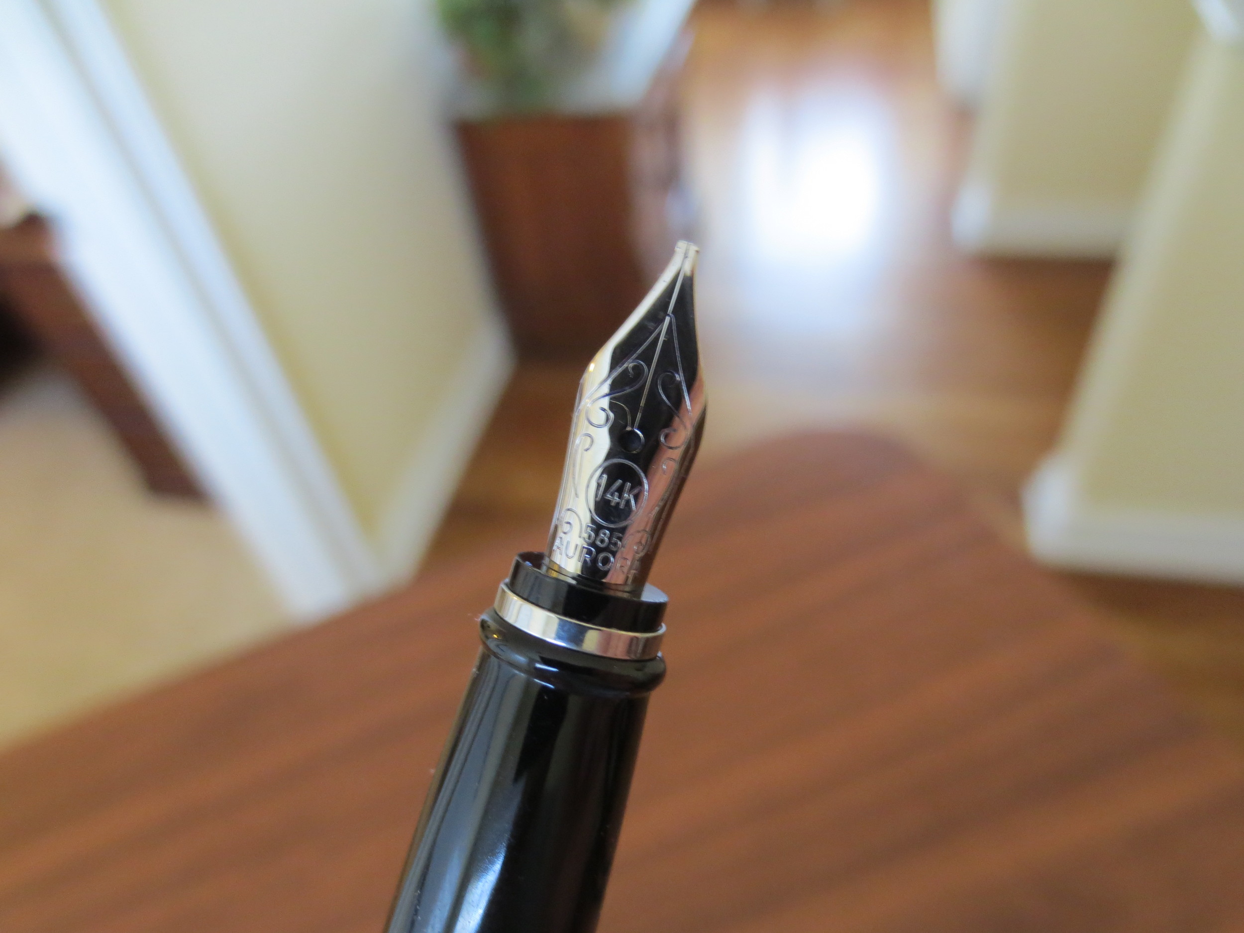 It's hard to see in the picture, but the Italic nib has very sharp corners.